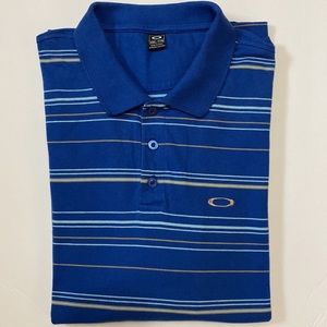 Blue Striped Polo Shirt
